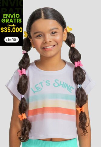 Camiseta Infantil Femenino Blanco Mp 106252 MP