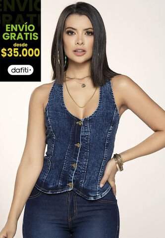 Chaleco Mujer Azul Medio Mp 4454 MP