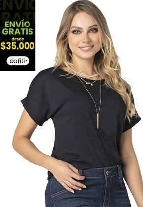 Camiseta Mujer Negro Mp 9676
