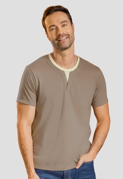 Camiseta Hombre Café Pardo Mp 113965