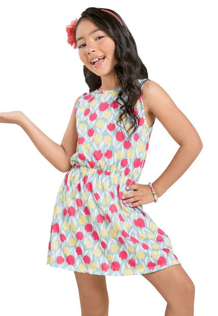 Vestido Infantil Verde Mp 32585