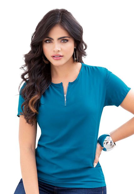 Blusa Mujer Azul Mp 86887