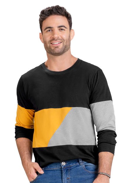 Camibuzo Hombre Negro Mp 93502