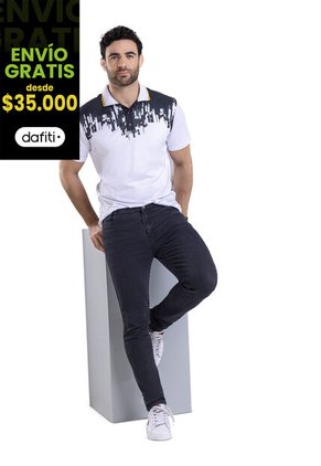 Camiseta Polo Hombre Blanco Mp 7778