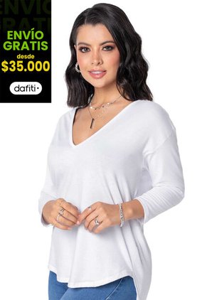 Camiseta Mujer Blanco Mp 16856