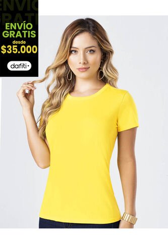 Camiseta Mujer Amarillo Pastel Mp 82961 MP