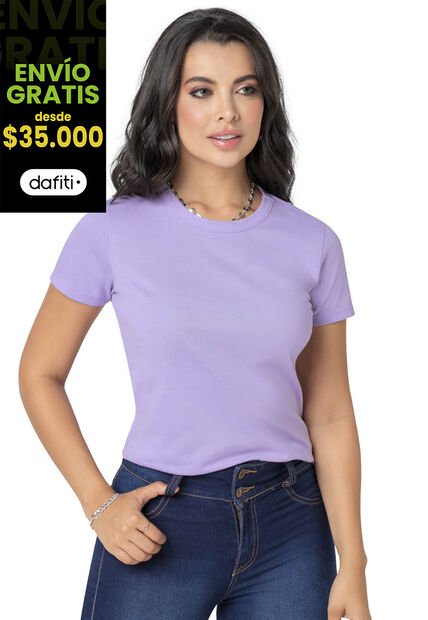 Camiseta Mujer Lila Mp 82961