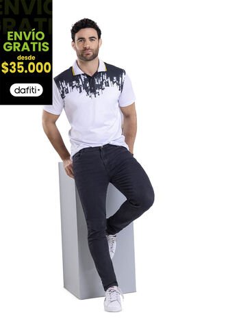Camiseta Polo Hombre Blanco Mp 7778 MP