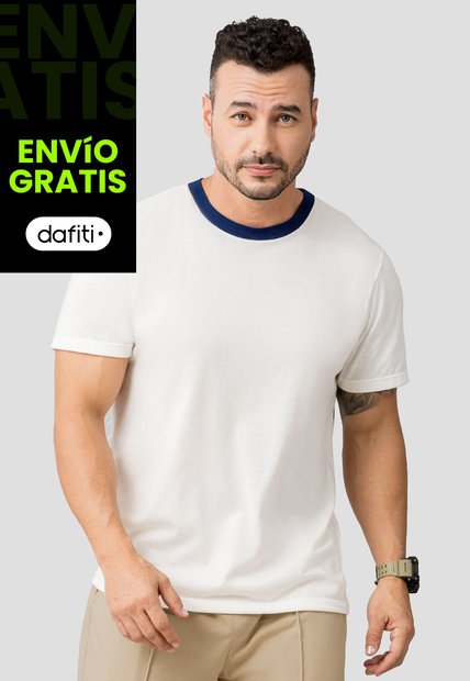 Camiseta Hombre Crema Mp 110530