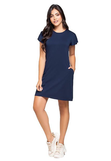 Vestido Corto Para Mujer Azul MP