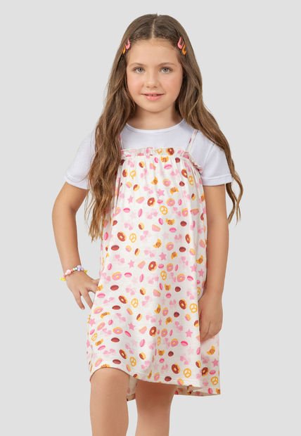 Vestido Paq X2 Infantil Femenino Multicolor Mp 103960