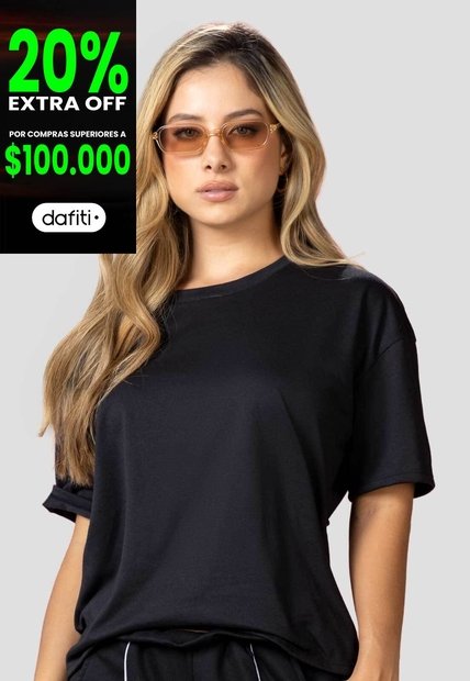 Camiseta Mujer Negro Mp 115541