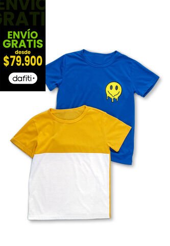 Camiseta Paq X2 Infantil Multicolor Mp 88965 MP