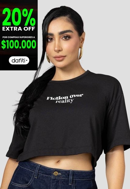 Camiseta Mujer Negro Mp 115525