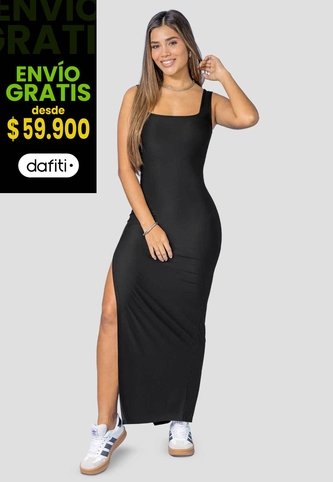 Vestido Largo Mujer Negro Mp 114381 MP