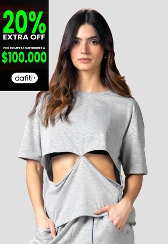 Camiseta Mujer Gris Jaspe Mp 115541 MP