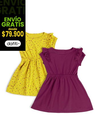 Vestido Paq X2 Infantil Multicolor Mp 5038 MP