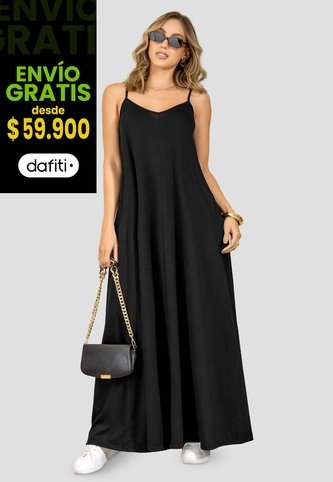 Vestido Largo Mujer Negro Mp 114391 MP