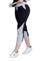 Pantalón Sudadera Para Mujer Bicolor Negro/Gris Jaspe MP. de MP