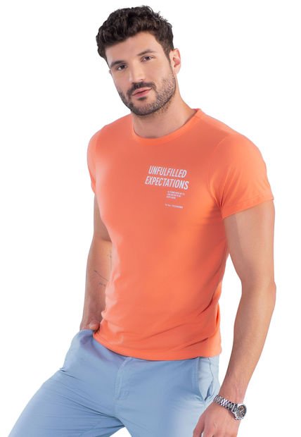 Camiseta Hombre Naranja Mp 92815