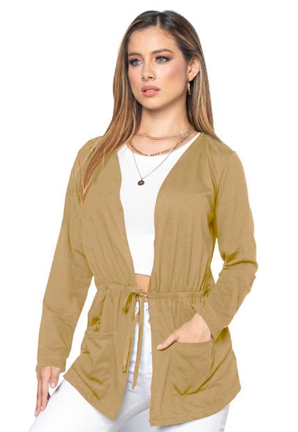Cardigan Mujer Beige Mp 3833