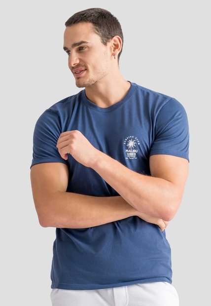 Camiseta Hombre Azul Profundo Mp 113063