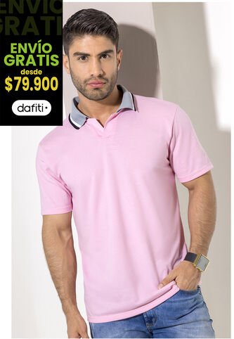 Polo Hombre Rosado Mp 2147 MP