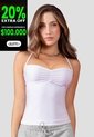 Blusa Paq X2 Mujer Blanco-Azul Cielo Mp 115676 de MP