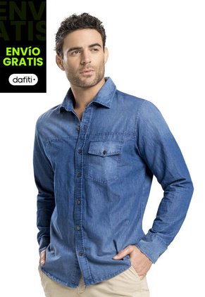 Camisa Masculino Azul Mp 6870