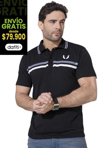 Polo Hombre Negro Mp 90923 MP