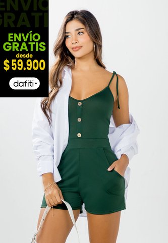 Enterizo Corto Mujer Verde Pino Mp 146 MP