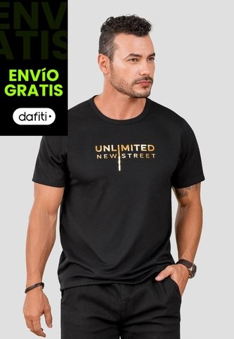 Camiseta Hombre Negro Mp 105402 MP