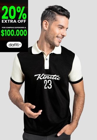 Polo Hombre Negro-Crema Mp 115708 MP