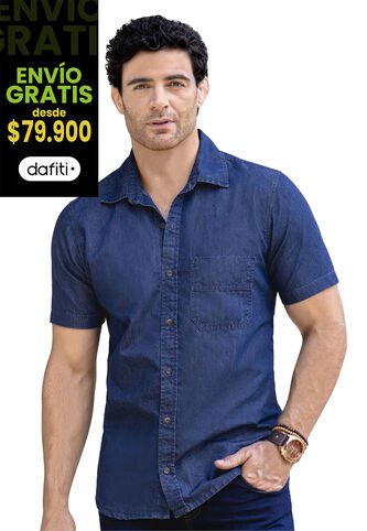 Camisa Hombre Azul Mp 07984 MP