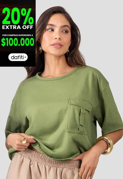 Camiseta Mujer Aceituna Mp 112320