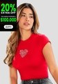 Camiseta Mujer Rojo Mp 115361 de MP