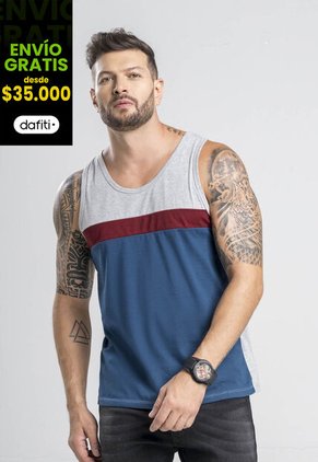 Camisilla Masculino Azul Petróleo Oscuro Mp 96536