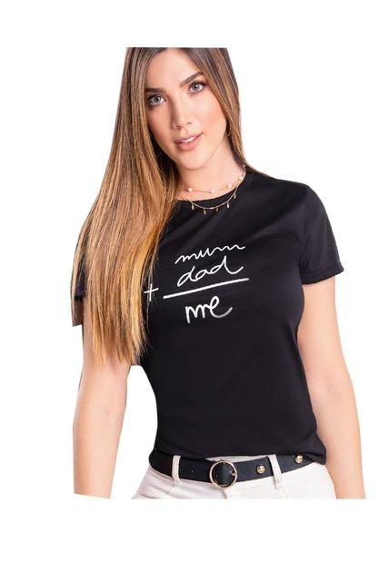 Camiseta Para Mujer Negro MP