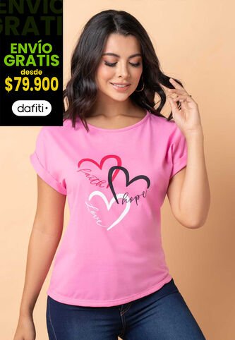 Camiseta Mujer Rosado Mp 1787 MP
