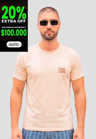 Camiseta Hombre Crema Mp 115118 MP