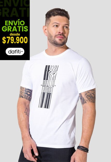 Camiseta Hombre Blanco Mp 2113