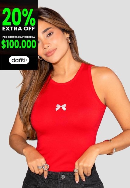 Camiseta Mujer Rojo Mp 115334