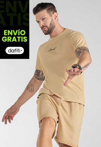 Camiseta Hombre Beige Mp 100495 MP