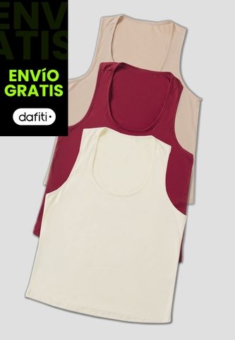 Camiseta Paq X3 Mujer Multicolor Mp 33603 MP