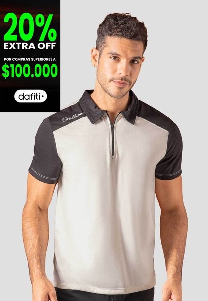 Polo Hombre Crema Mp 115326