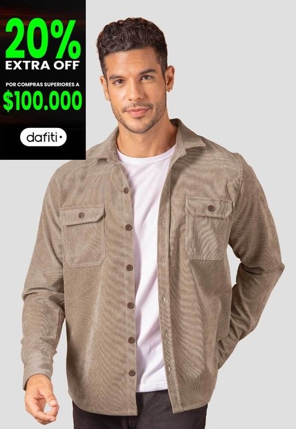 Sobre Camisa Hombre Café Pardo Mp 115331