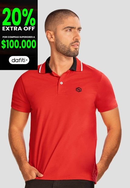 Polo Hombre Rojo Mp 115119