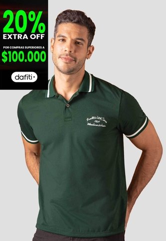 Polo Hombre Verde Pino Mp 115327 MP