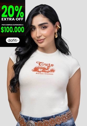 Camiseta Mujer Crema Mp 115358 MP