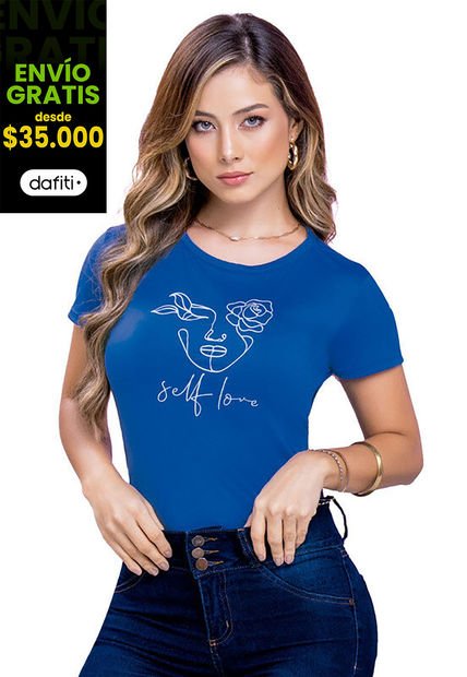 Camiseta Azul Mp 32692